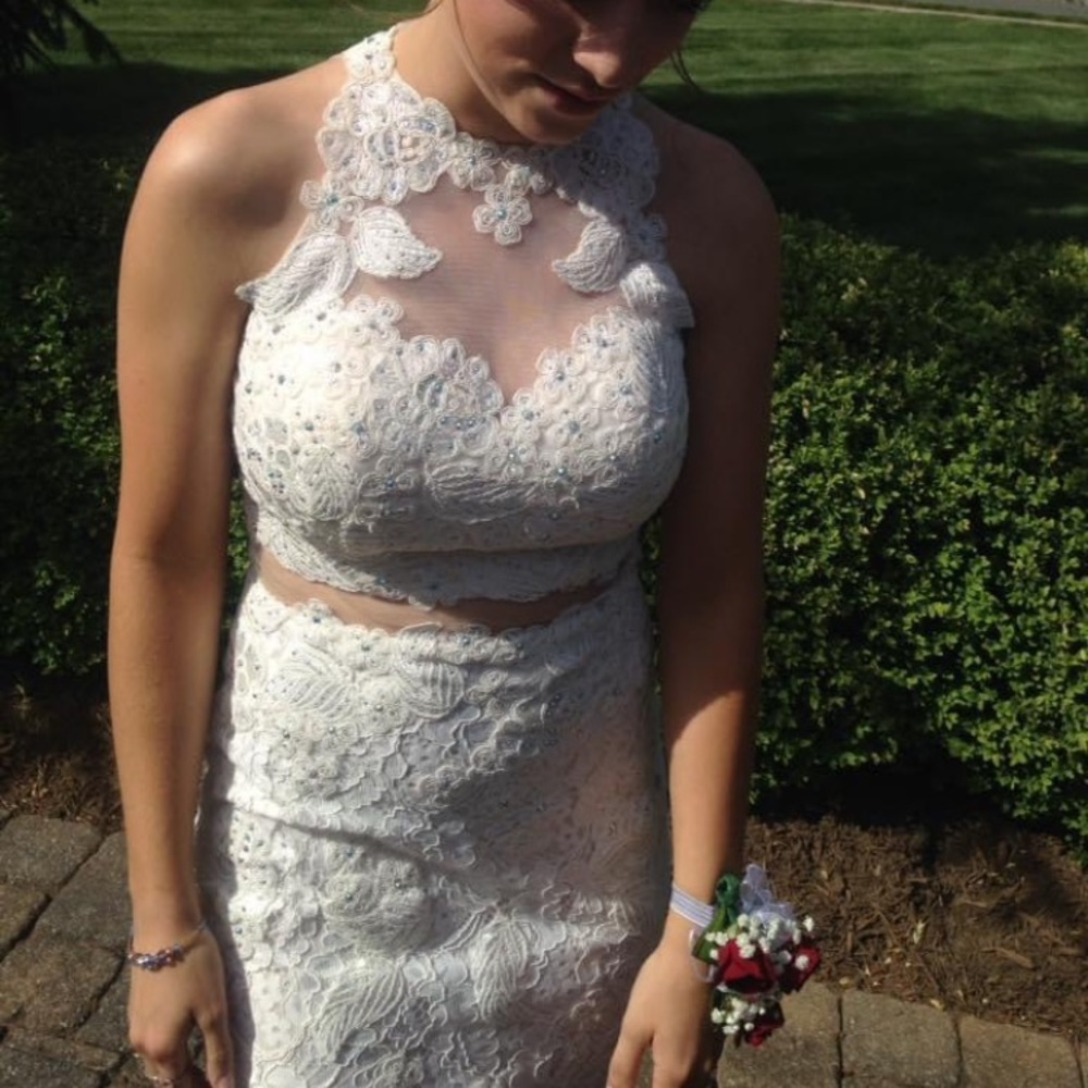 White Lace Prom Dress